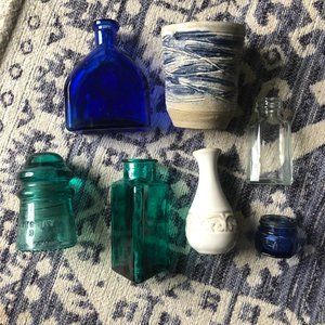 Lot of 7 Glass and Ceramic Bottles